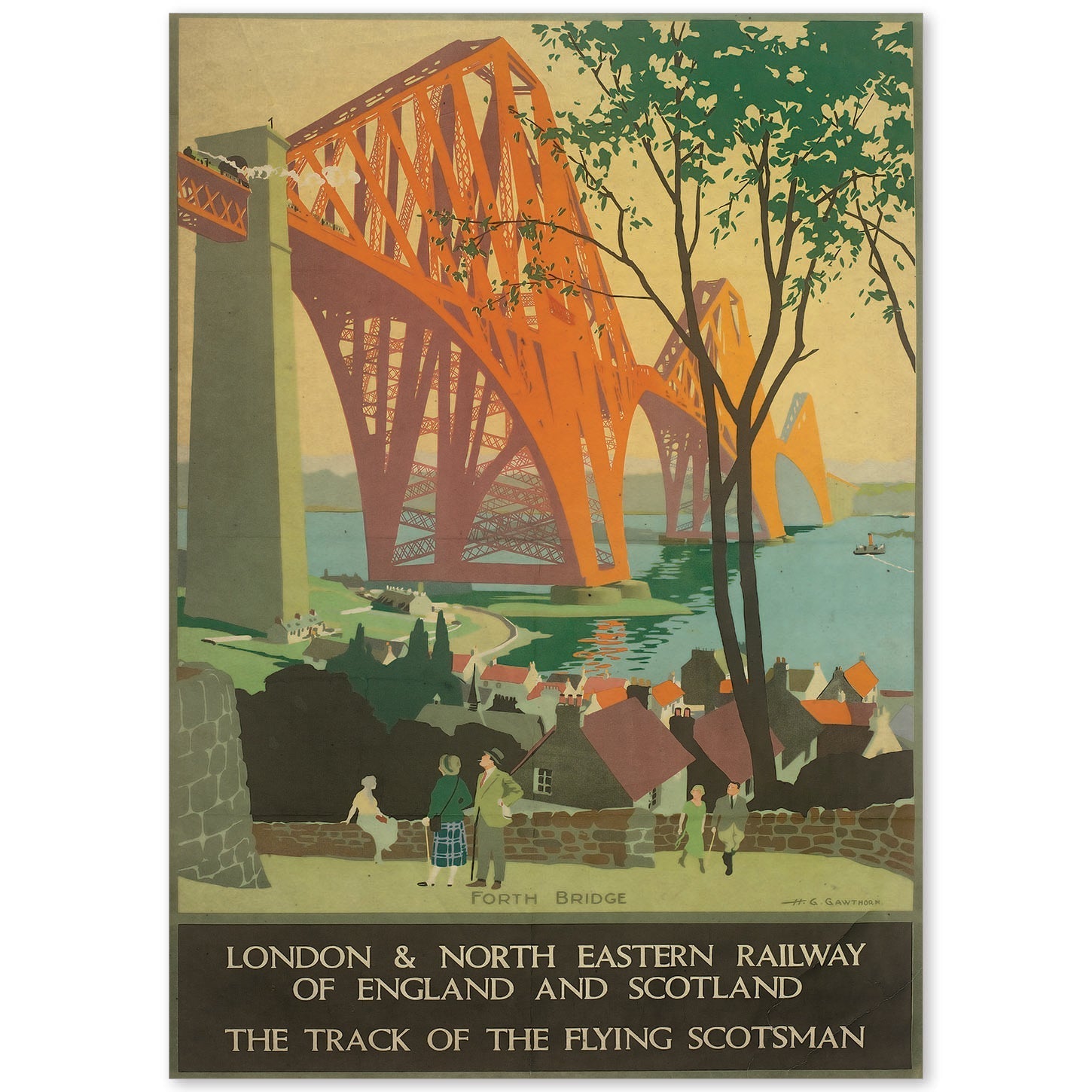 Poster vintage de Puente de Londres. con imágenes vintage y de publicidad antigua.-Artwork-Nacnic-A4-Sin marco-Nacnic Estudio SL