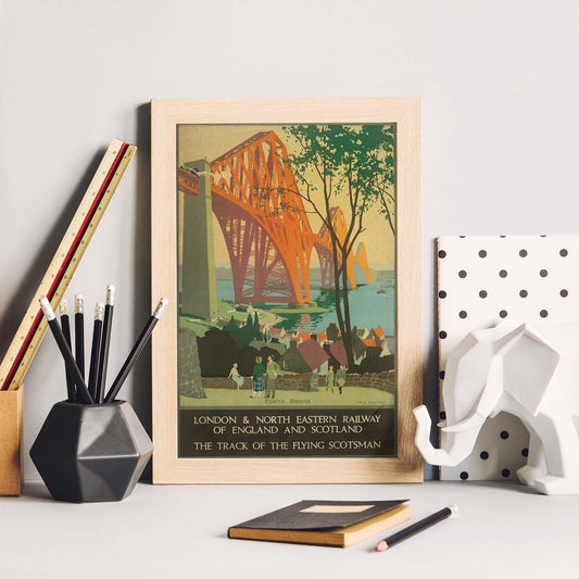 Poster vintage de Puente de Londres. con imágenes vintage y de publicidad antigua.-Artwork-Nacnic-Nacnic Estudio SL