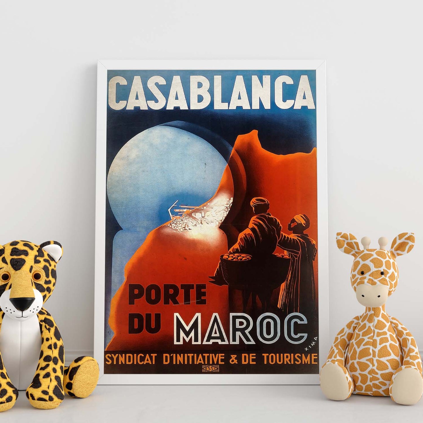 Poster vintage de Puesto de Casablanca. con imágenes vintage y de publicidad antigua.-Artwork-Nacnic-Nacnic Estudio SL