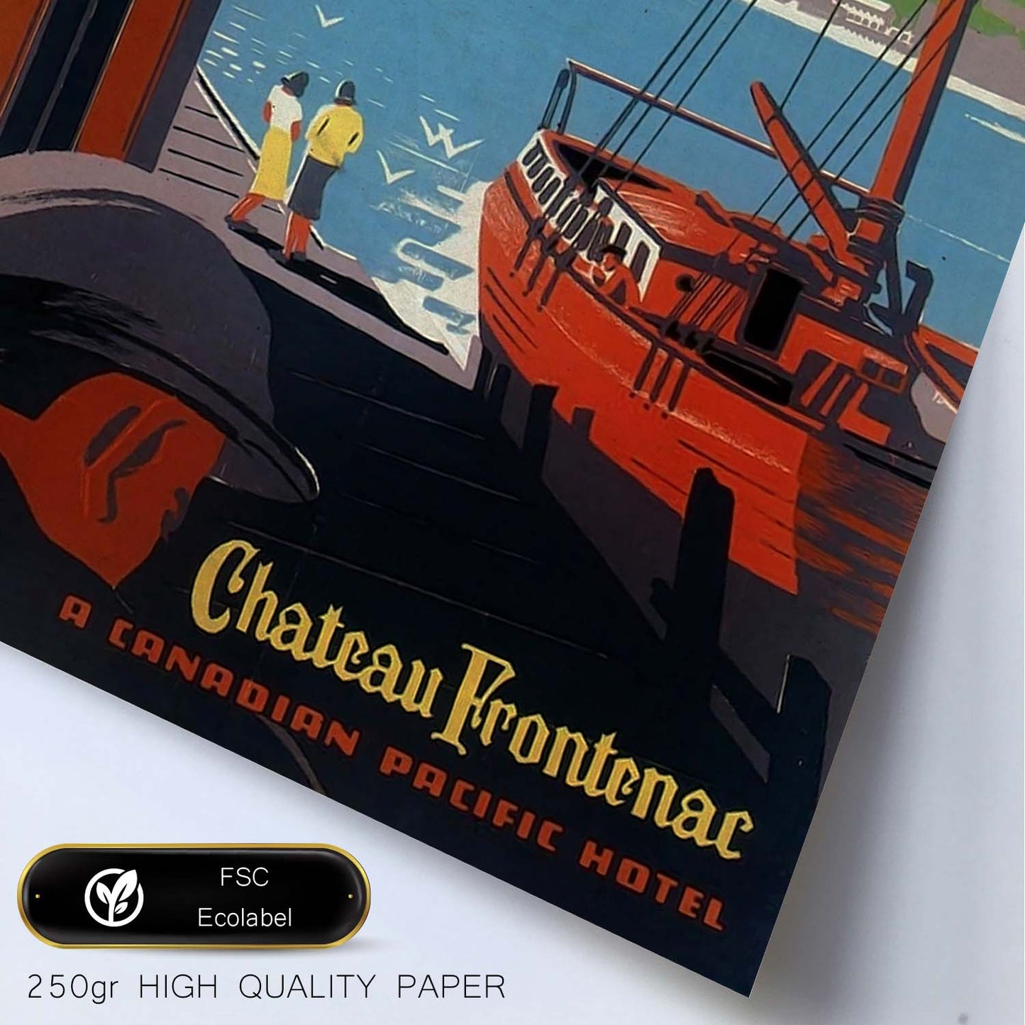 Poster vintage de Quebec. con imágenes vintage y de publicidad antigua.-Artwork-Nacnic-Nacnic Estudio SL
