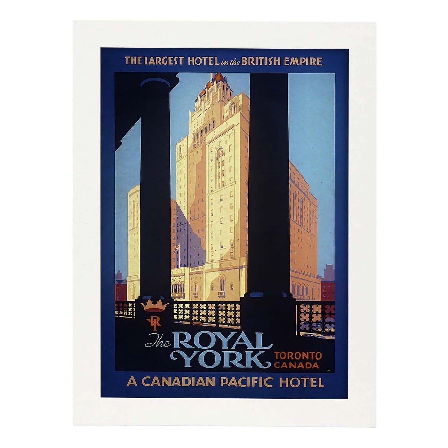Poster vintage de Rascacielos York. con imágenes vintage y de publicidad antigua.-Artwork-Nacnic-A3-Marco Blanco-Nacnic Estudio SL