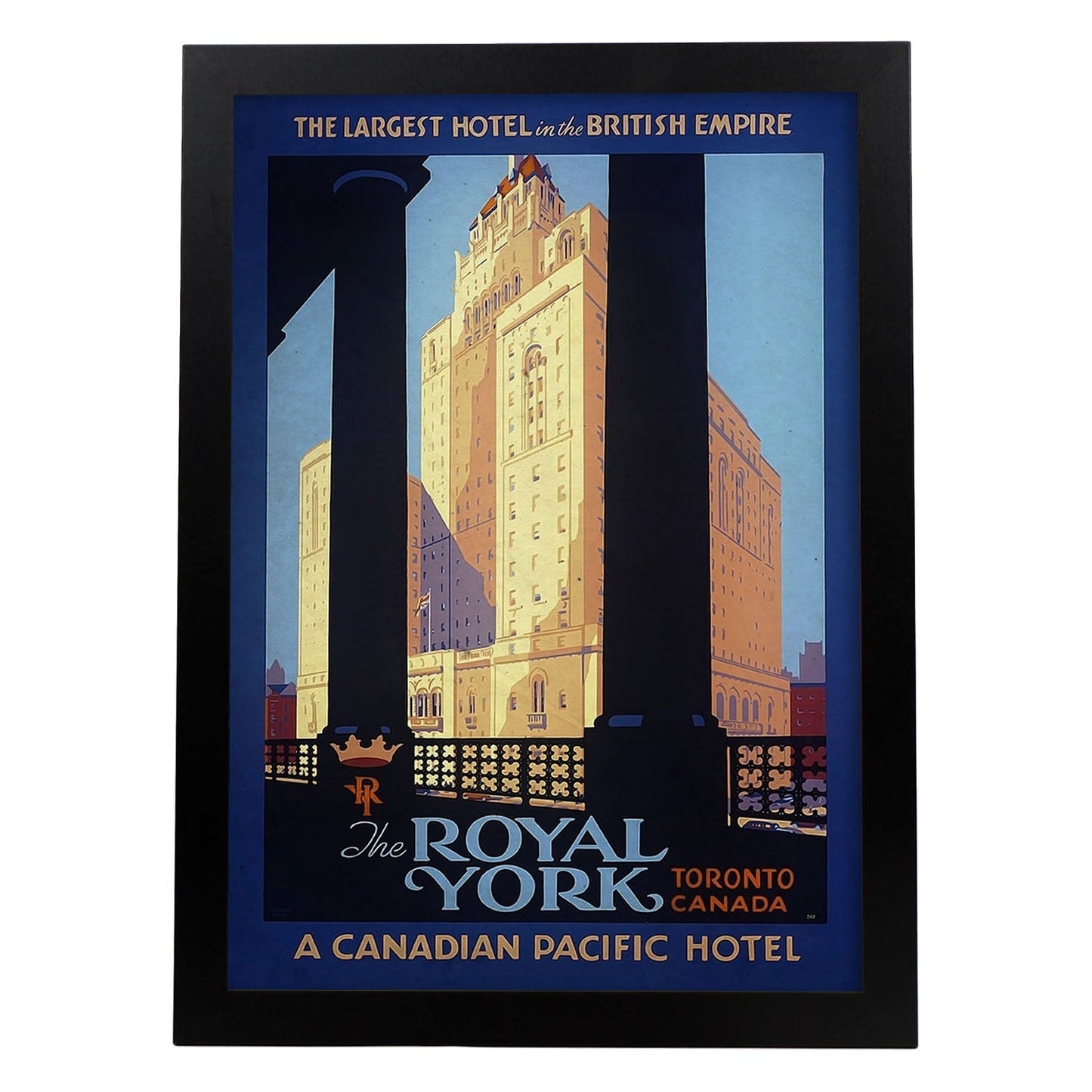 Poster vintage de Rascacielos York. con imágenes vintage y de publicidad antigua.-Artwork-Nacnic-A3-Marco Negro-Nacnic Estudio SL