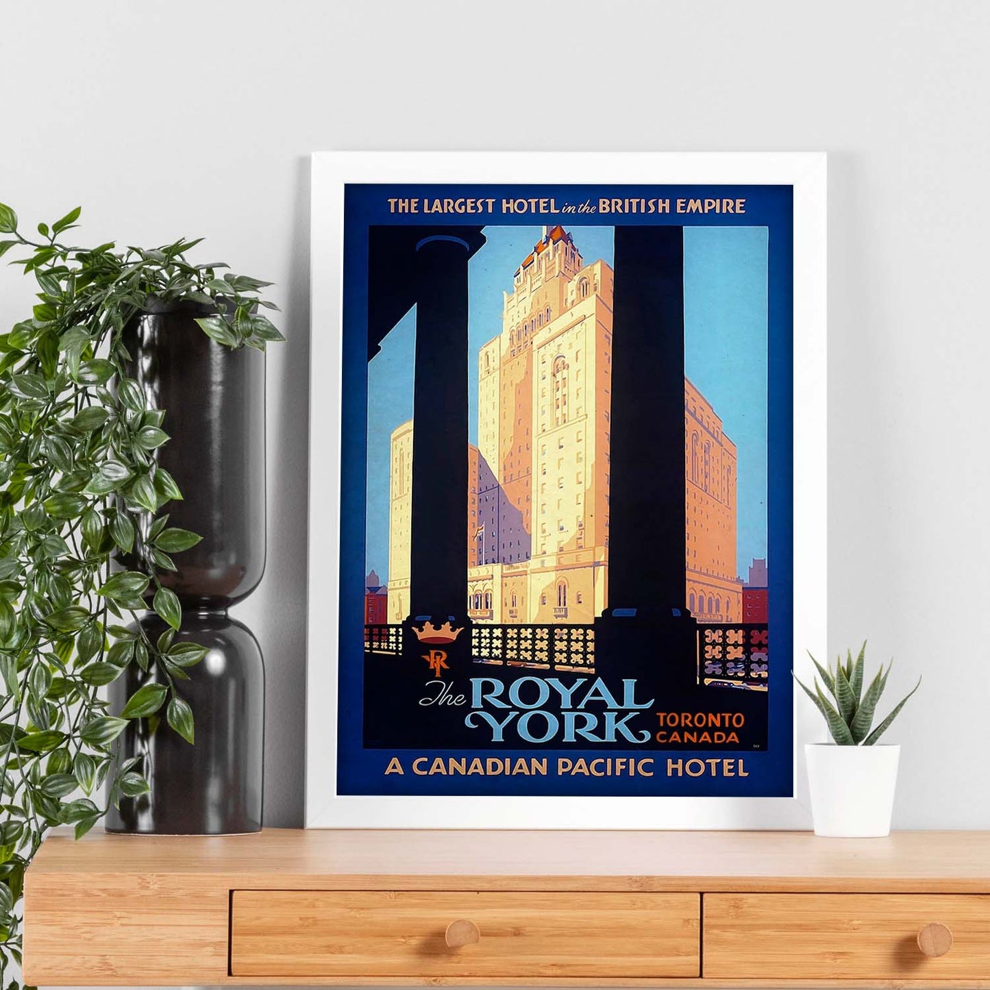 Poster vintage de Rascacielos York. con imágenes vintage y de publicidad antigua.-Artwork-Nacnic-Nacnic Estudio SL