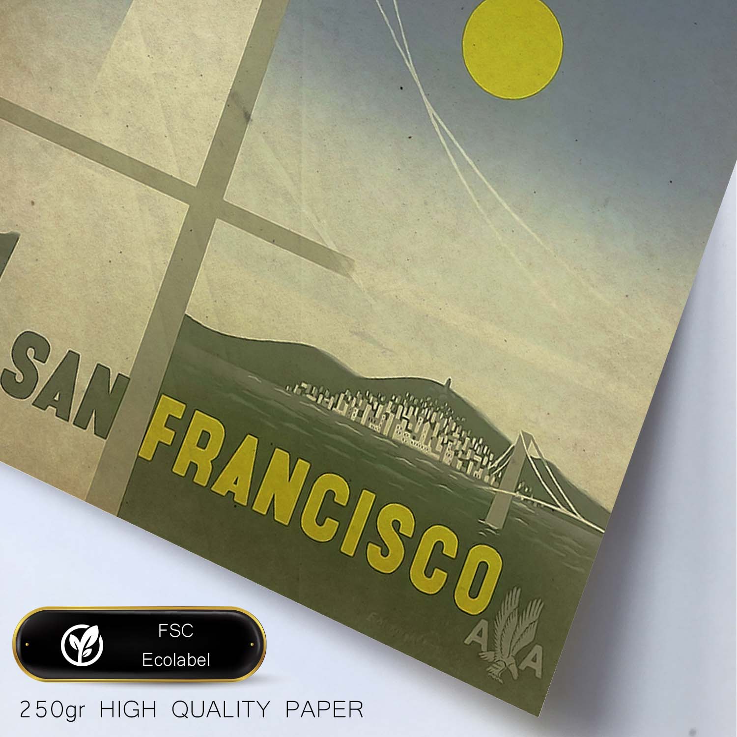 Poster vintage de San Francisco - American Airlines. con imágenes vintage y de publicidad antigua.-Artwork-Nacnic-Nacnic Estudio SL