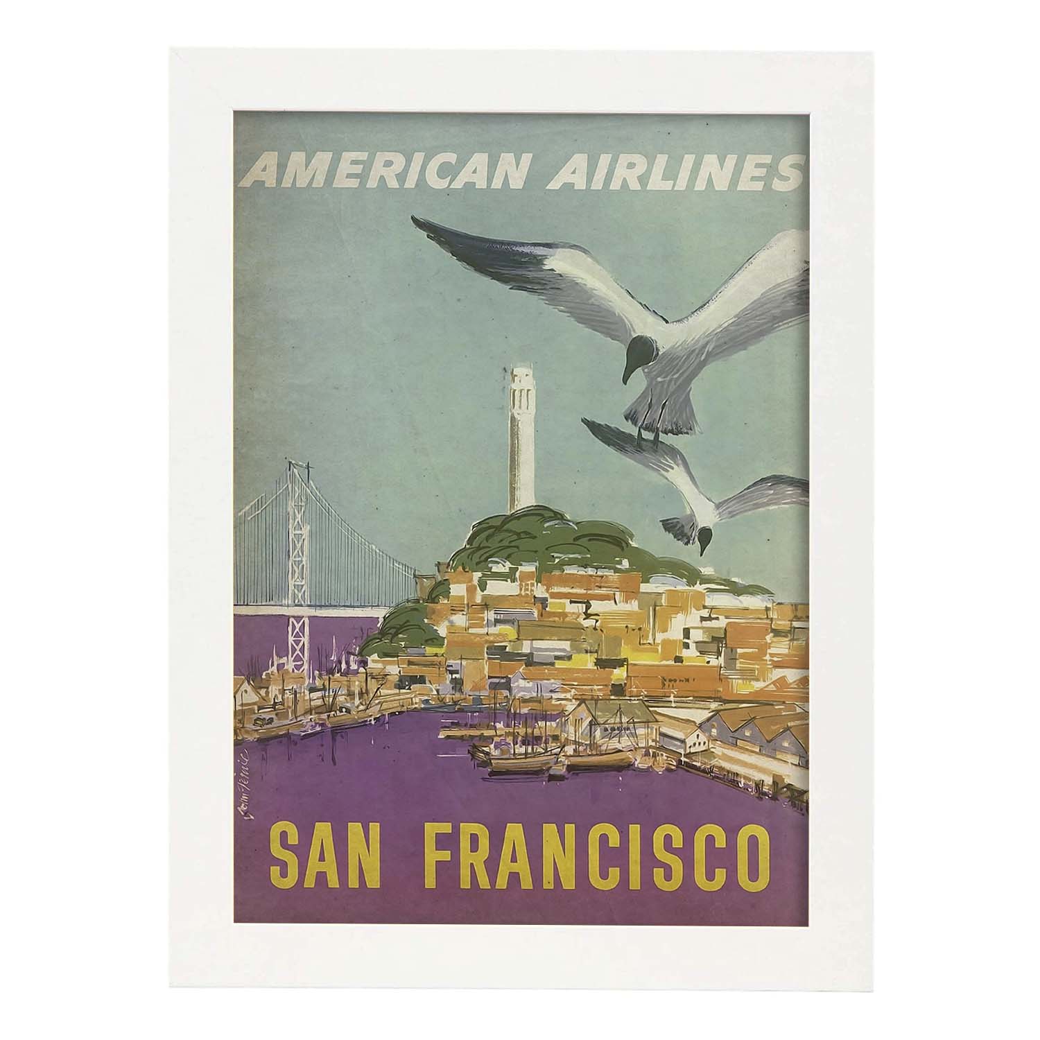 Poster vintage de San Francisco. con imágenes vintage y de publicidad antigua.-Artwork-Nacnic-A3-Marco Blanco-Nacnic Estudio SL