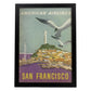 Poster vintage de San Francisco. con imágenes vintage y de publicidad antigua.-Artwork-Nacnic-A4-Marco Negro-Nacnic Estudio SL