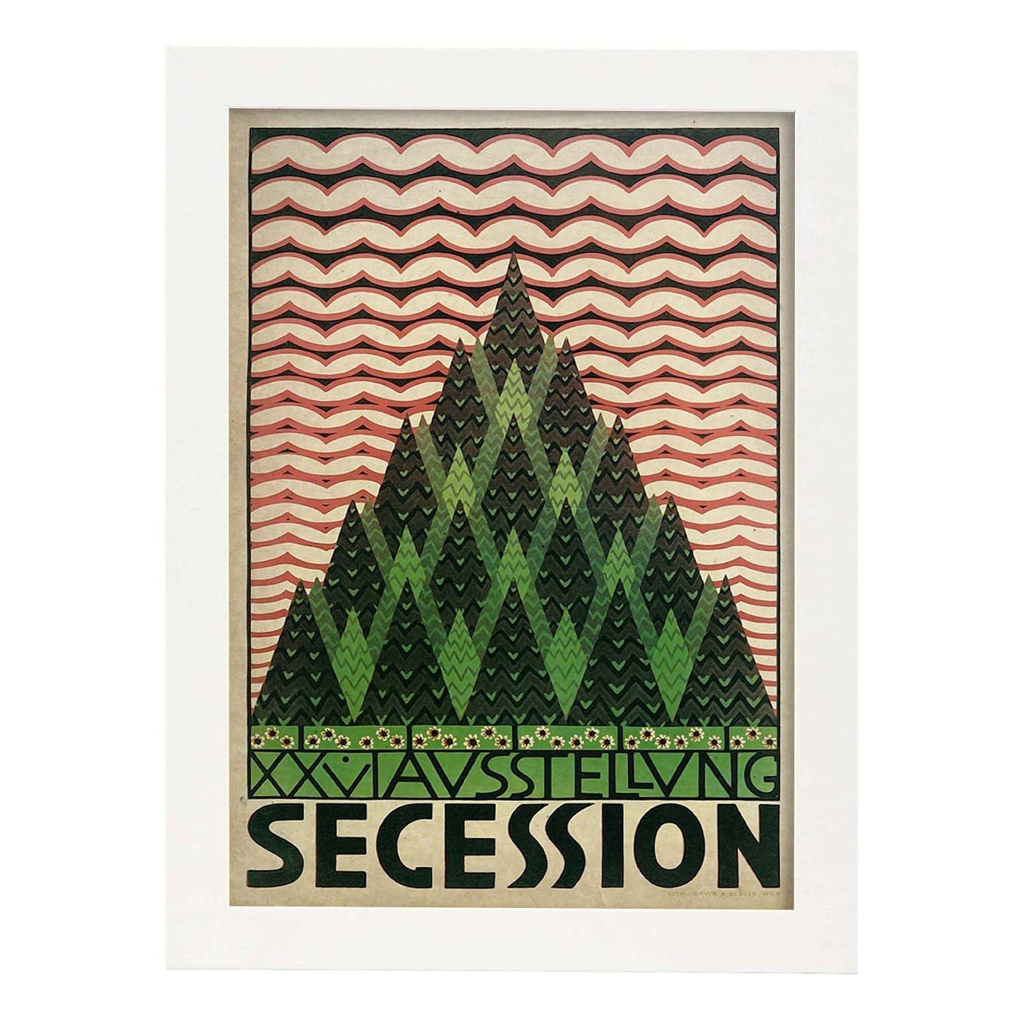 Poster vintage de Secesión. con imágenes vintage y de publicidad antigua.-Artwork-Nacnic-A3-Marco Blanco-Nacnic Estudio SL