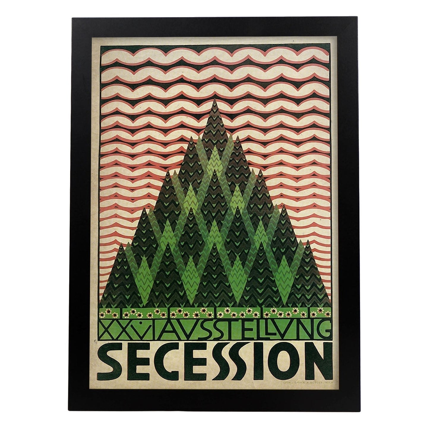 Poster vintage de Secesión. con imágenes vintage y de publicidad antigua.-Artwork-Nacnic-A3-Marco Negro-Nacnic Estudio SL