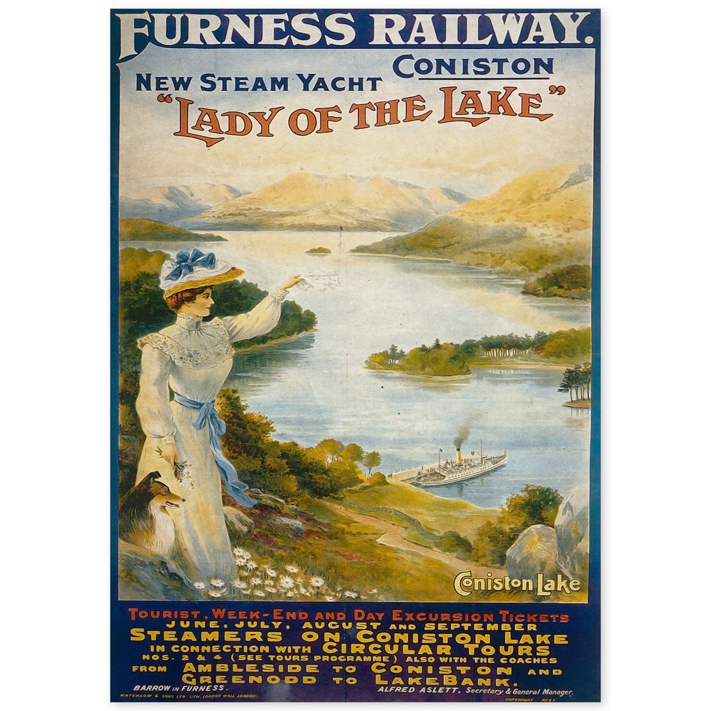 Poster vintage de Señora del lago. con imágenes vintage y de publicidad antigua.-Artwork-Nacnic-A4-Sin marco-Nacnic Estudio SL