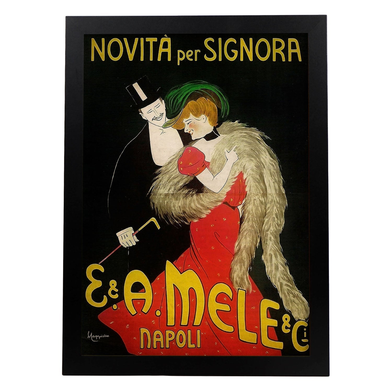 Poster vintage de Señora vintage. con imágenes vintage y de publicidad antigua.-Artwork-Nacnic-A3-Marco Negro-Nacnic Estudio SL