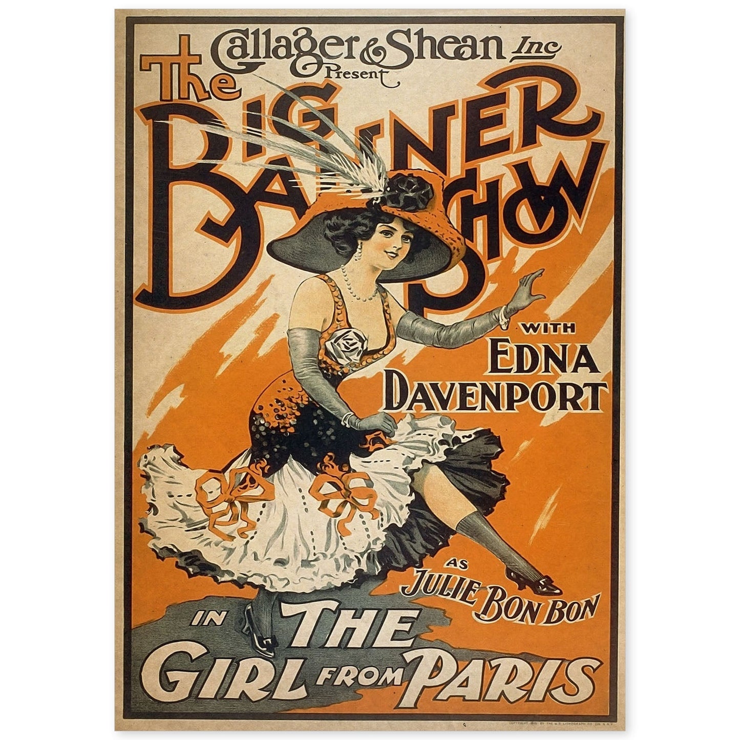 Poster vintage de Show de paris. con imágenes vintage y de publicidad antigua.-Artwork-Nacnic-A4-Sin marco-Nacnic Estudio SL