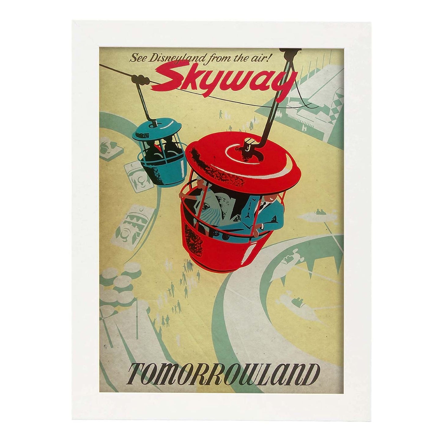 Poster vintage de Skyway. con imágenes vintage y de publicidad antigua.-Artwork-Nacnic-A3-Marco Blanco-Nacnic Estudio SL