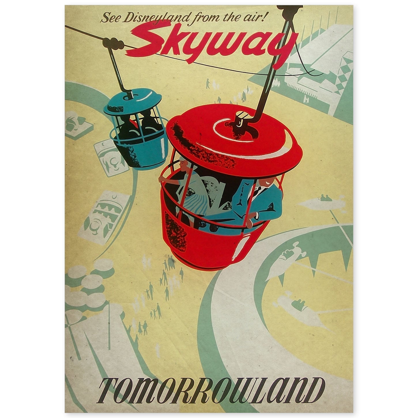 Poster vintage de Skyway. con imágenes vintage y de publicidad antigua.-Artwork-Nacnic-A4-Sin marco-Nacnic Estudio SL