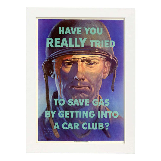 Poster vintage de Soldado. con imágenes vintage y de publicidad antigua.-Artwork-Nacnic-A4-Marco Blanco-Nacnic Estudio SL