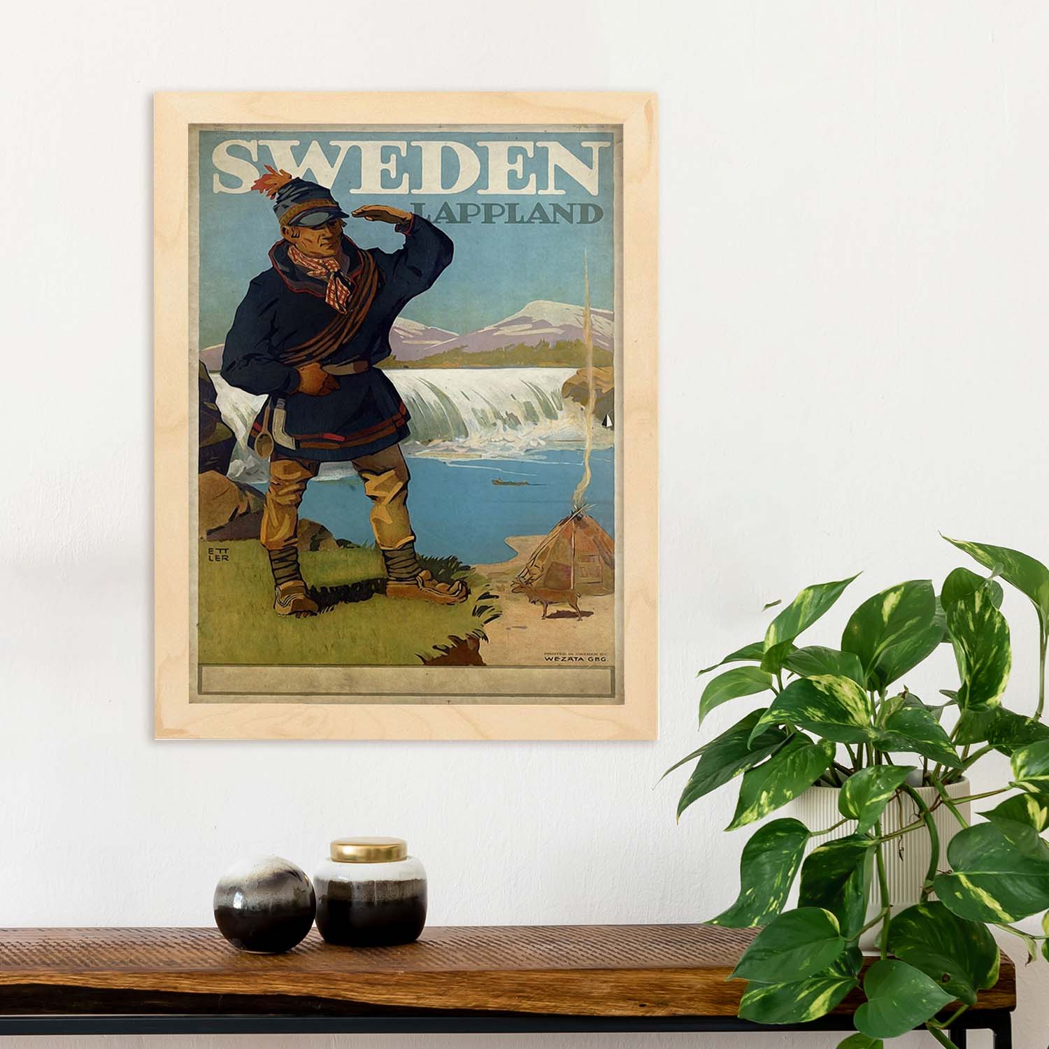 Poster vintage de Suecia. con imágenes vintage y de publicidad antigua.-Artwork-Nacnic-Nacnic Estudio SL