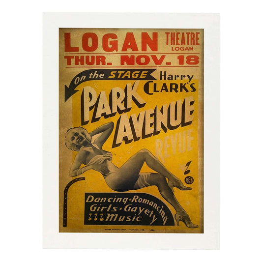 Poster vintage de Teatro vintage. con imágenes vintage y de publicidad antigua.-Artwork-Nacnic-A4-Marco Blanco-Nacnic Estudio SL
