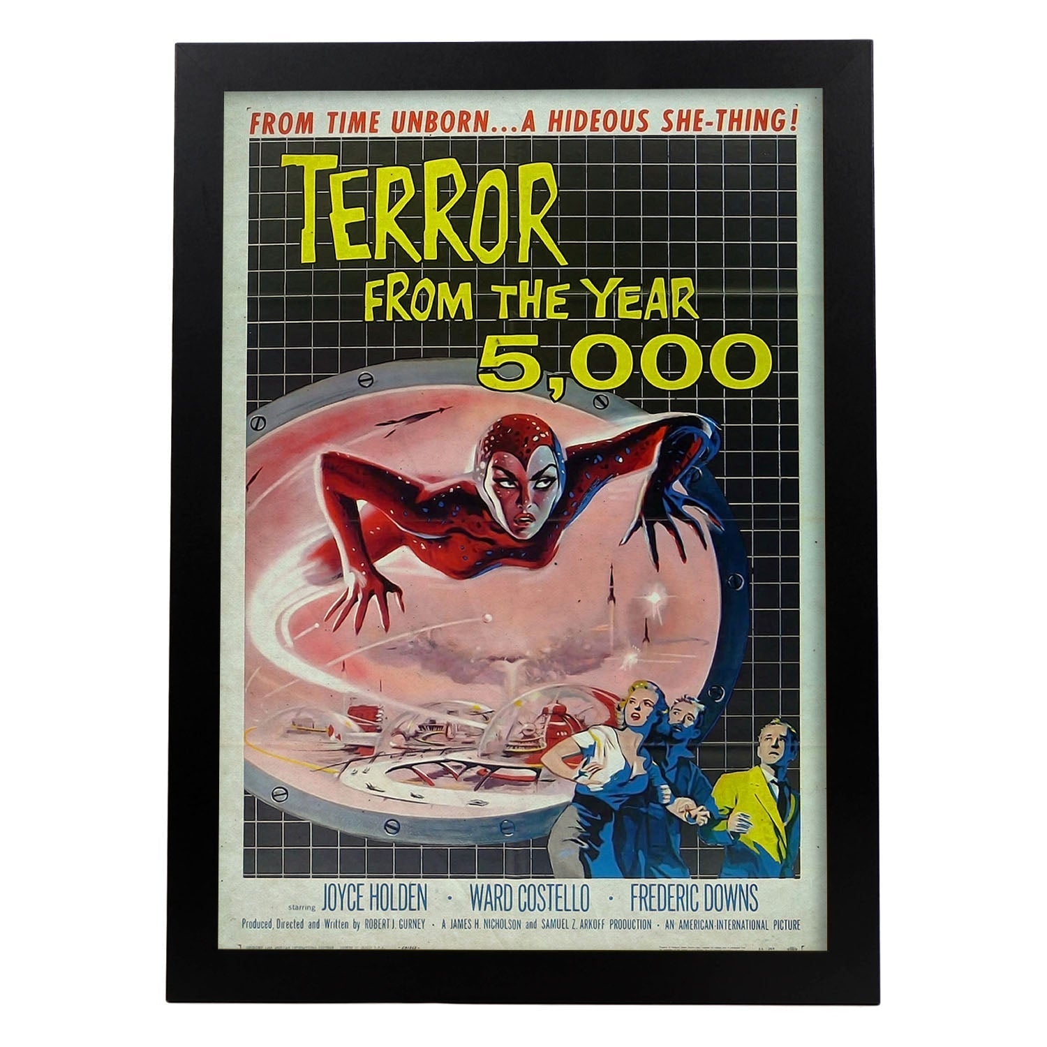 Poster vintage de Terror del año 5000. con imágenes vintage y de publicidad antigua.-Artwork-Nacnic-A3-Marco Negro-Nacnic Estudio SL