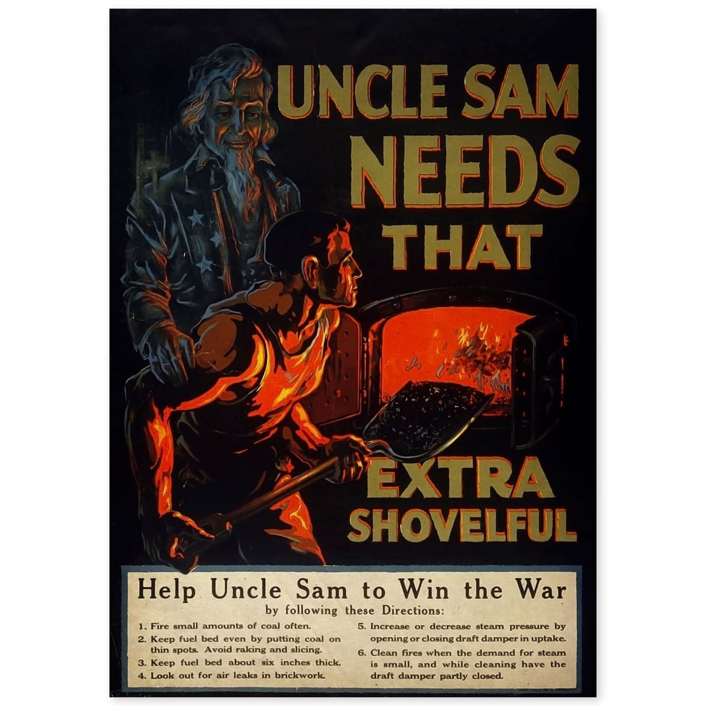 Poster vintage de Tio Sam. con imágenes vintage y de publicidad antigua.-Artwork-Nacnic-A4-Sin marco-Nacnic Estudio SL