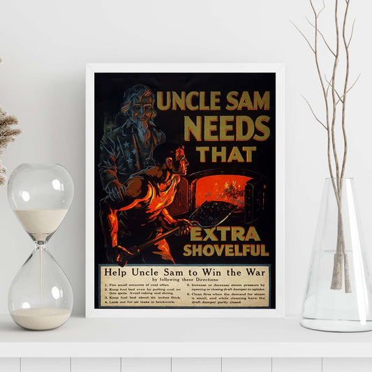 Poster vintage de Tio Sam. con imágenes vintage y de publicidad antigua.-Artwork-Nacnic-Nacnic Estudio SL