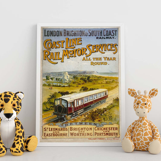 Poster vintage de Tran Ingles. con imágenes vintage y de publicidad antigua.-Artwork-Nacnic-Nacnic Estudio SL