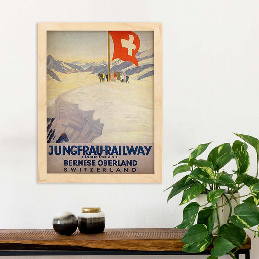 Poster vintage de Tren suizo. con imágenes vintage y de publicidad antigua.-Artwork-Nacnic-Nacnic Estudio SL