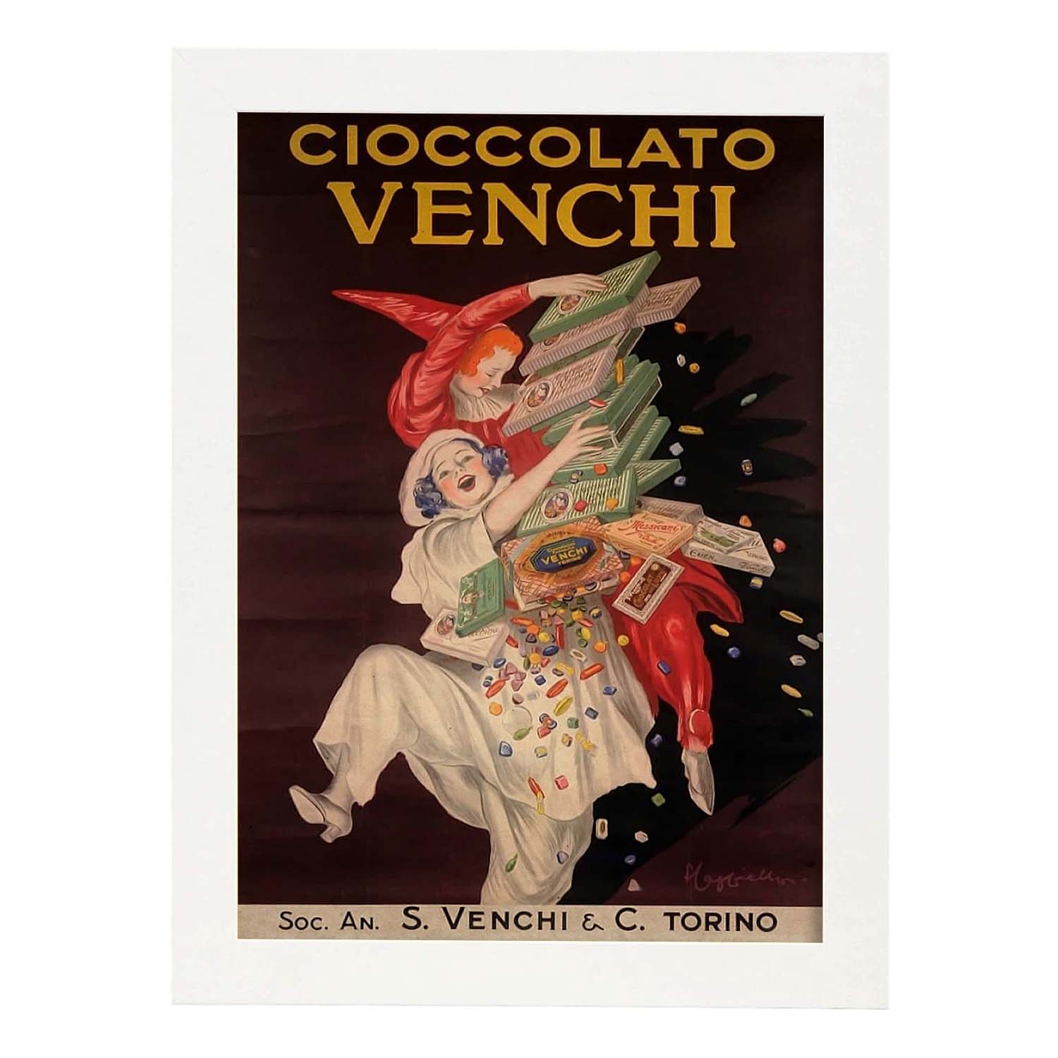 Poster vintage de Venchi. con imágenes vintage y de publicidad antigua.-Artwork-Nacnic-A3-Marco Blanco-Nacnic Estudio SL