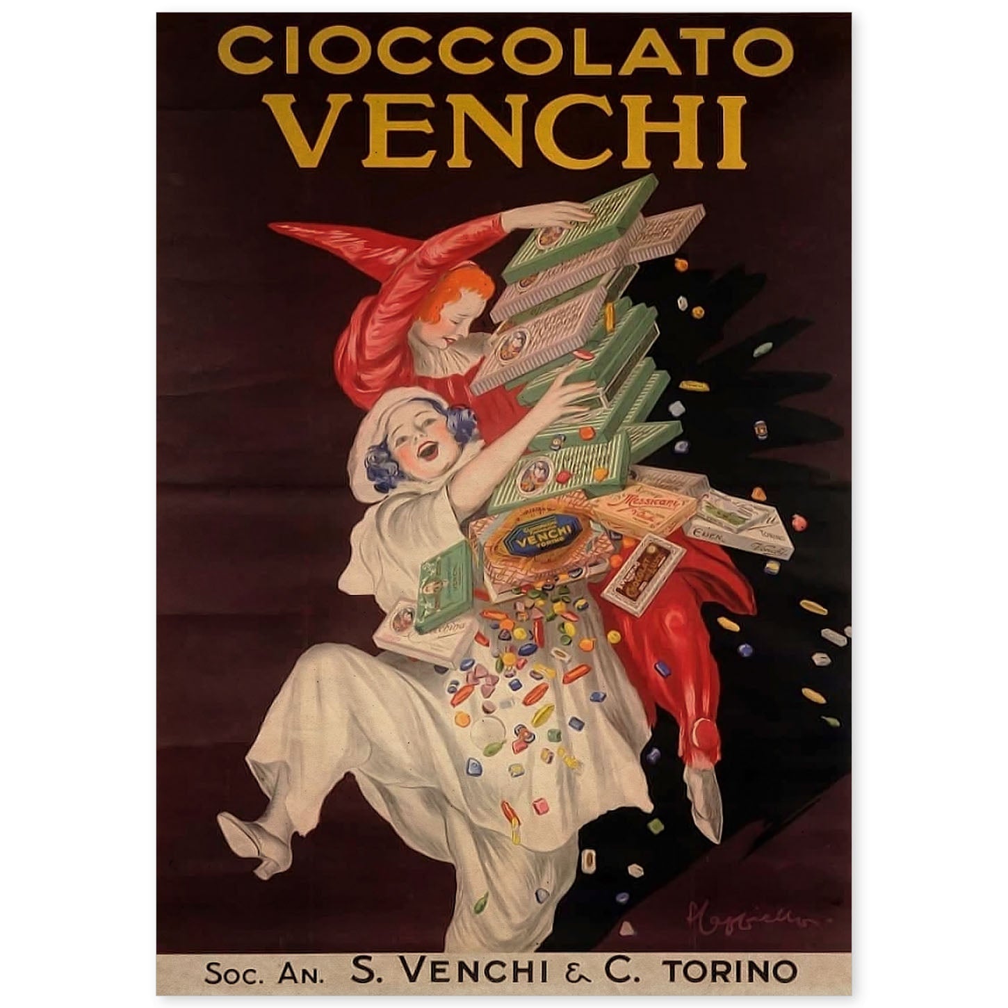 Poster vintage de Venchi. con imágenes vintage y de publicidad antigua.-Artwork-Nacnic-A4-Sin marco-Nacnic Estudio SL
