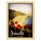 Poster vintage de Viaja a Amalfi. con imágenes vintage y de publicidad antigua.-Artwork-Nacnic-A3-Marco Madera clara-Nacnic Estudio SL