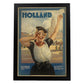 Poster vintage de Viaja a Holanda. con imágenes vintage y de publicidad antigua.-Artwork-Nacnic-A4-Marco Negro-Nacnic Estudio SL