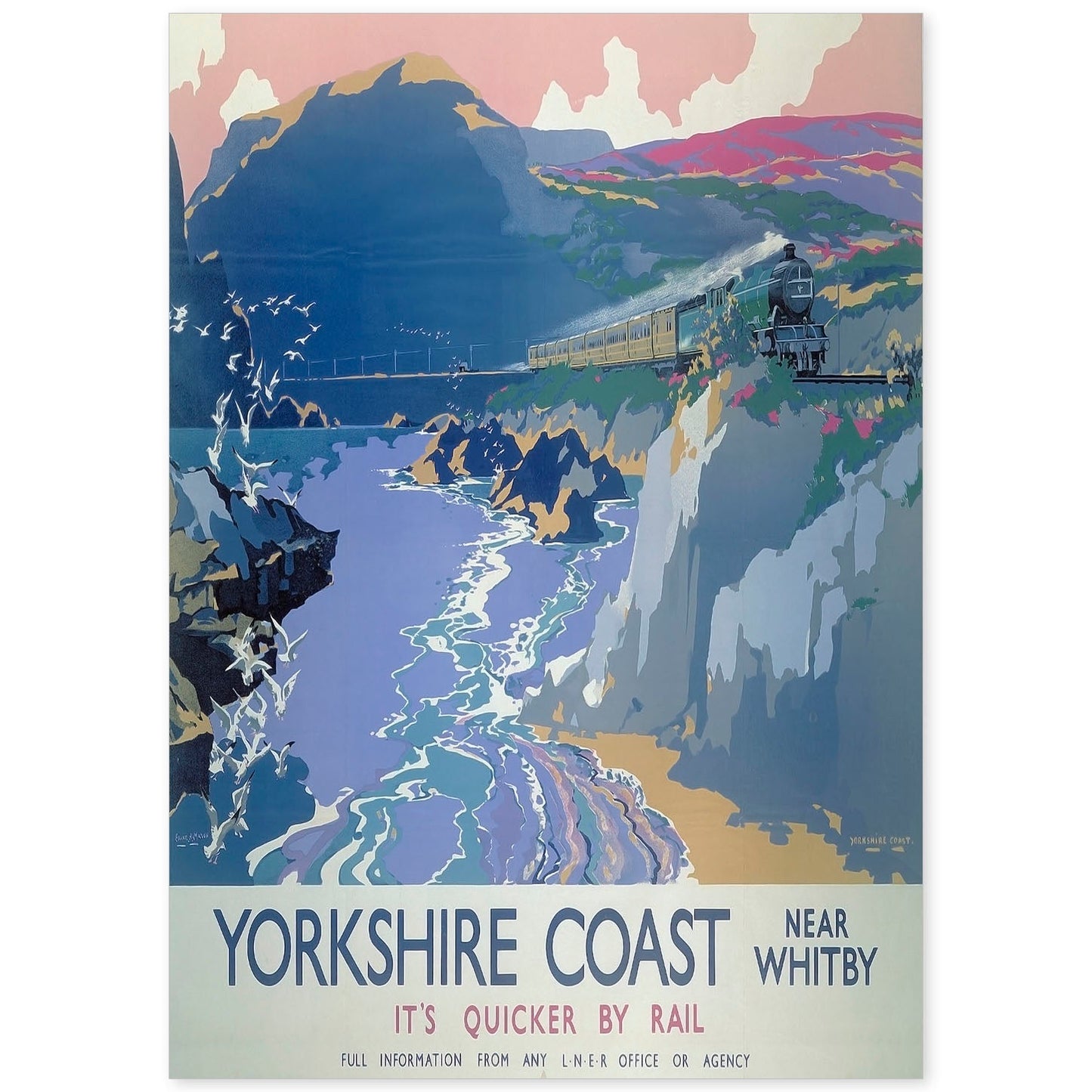 Poster vintage de Yorkshire. con imágenes vintage y de publicidad antigua.-Artwork-Nacnic-A4-Sin marco-Nacnic Estudio SL