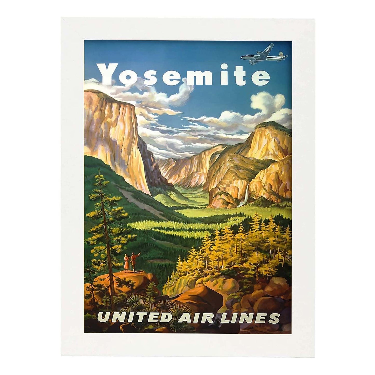 Poster vintage de Yosemitas. con imágenes vintage y de publicidad antigua.-Artwork-Nacnic-A3-Marco Blanco-Nacnic Estudio SL