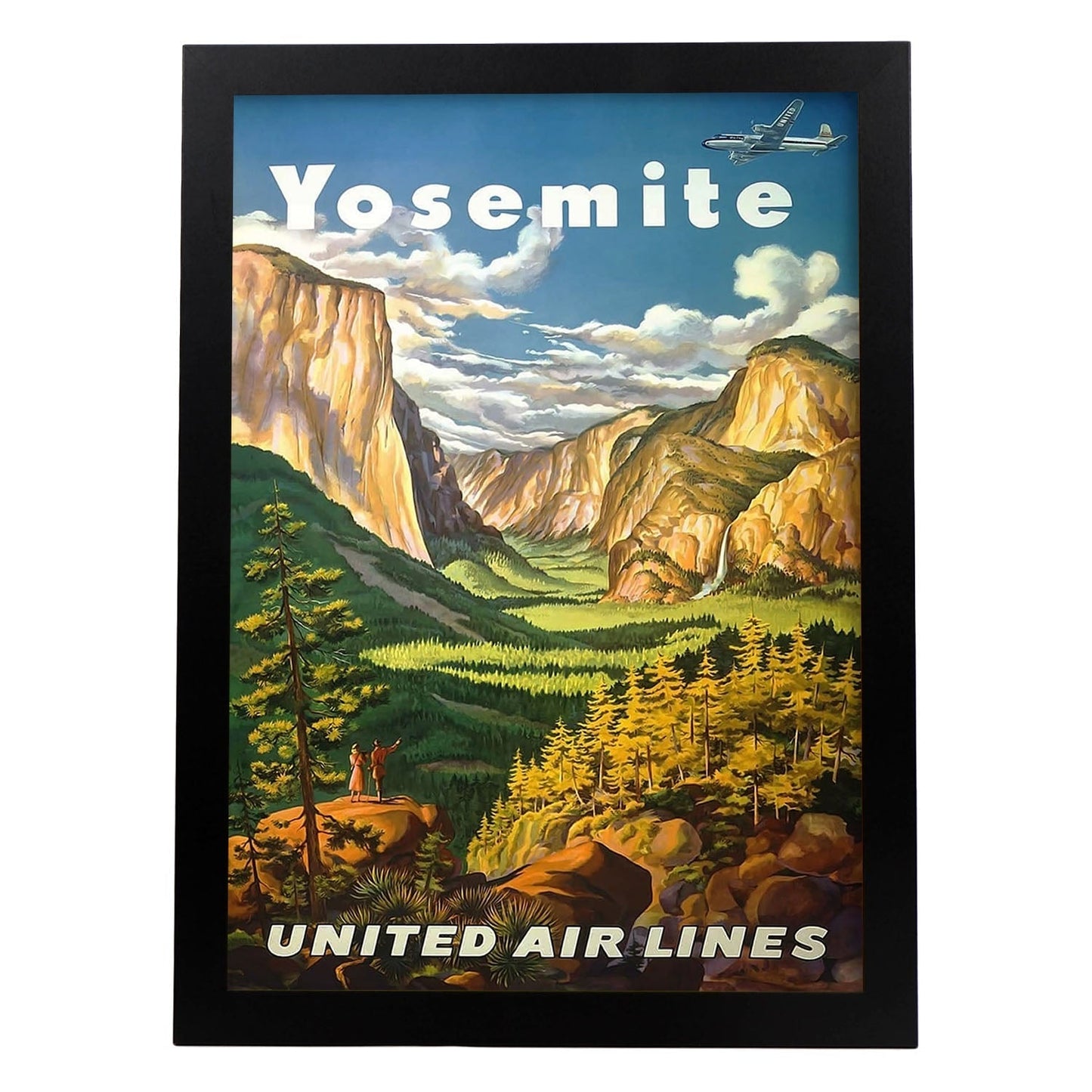 Poster vintage de Yosemitas. con imágenes vintage y de publicidad antigua.-Artwork-Nacnic-A3-Marco Negro-Nacnic Estudio SL