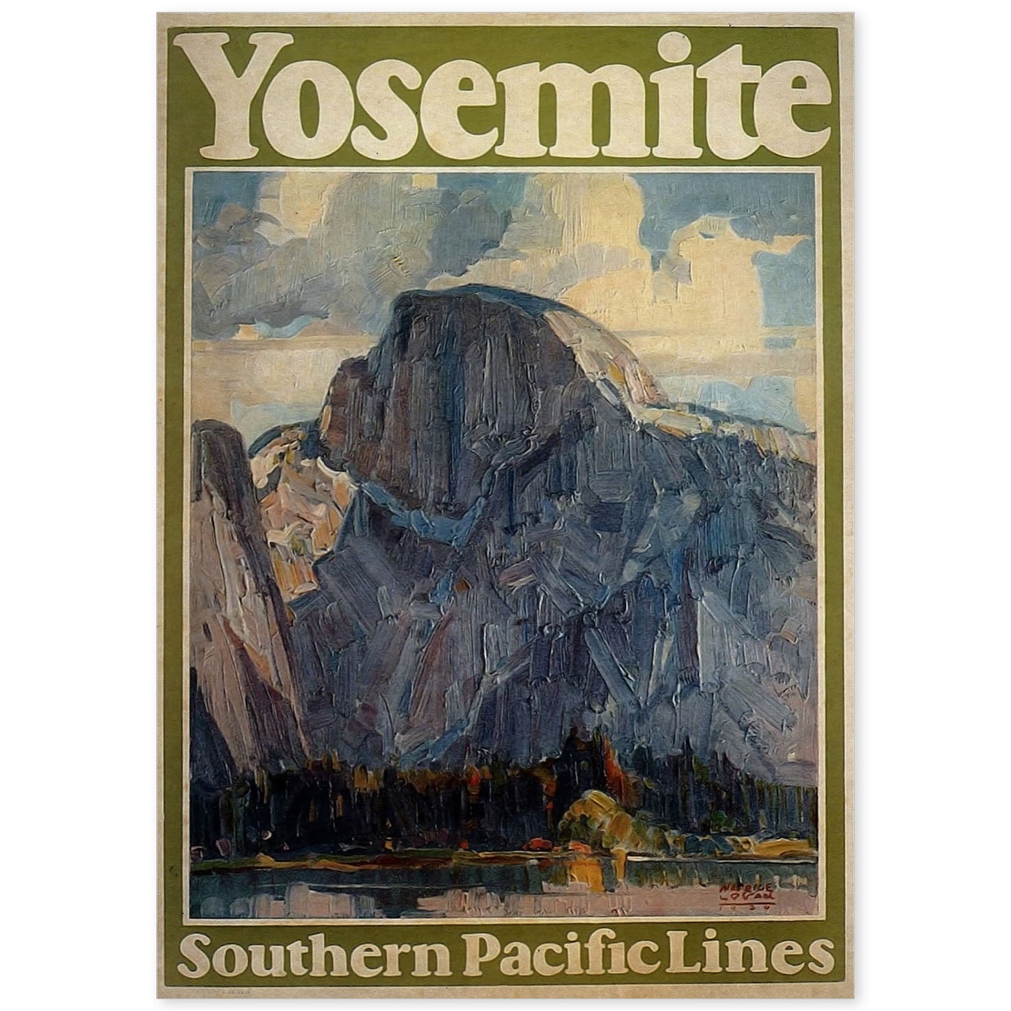 Poster vintage de Yosemite. con imágenes vintage y de publicidad antigua.-Artwork-Nacnic-A4-Sin marco-Nacnic Estudio SL