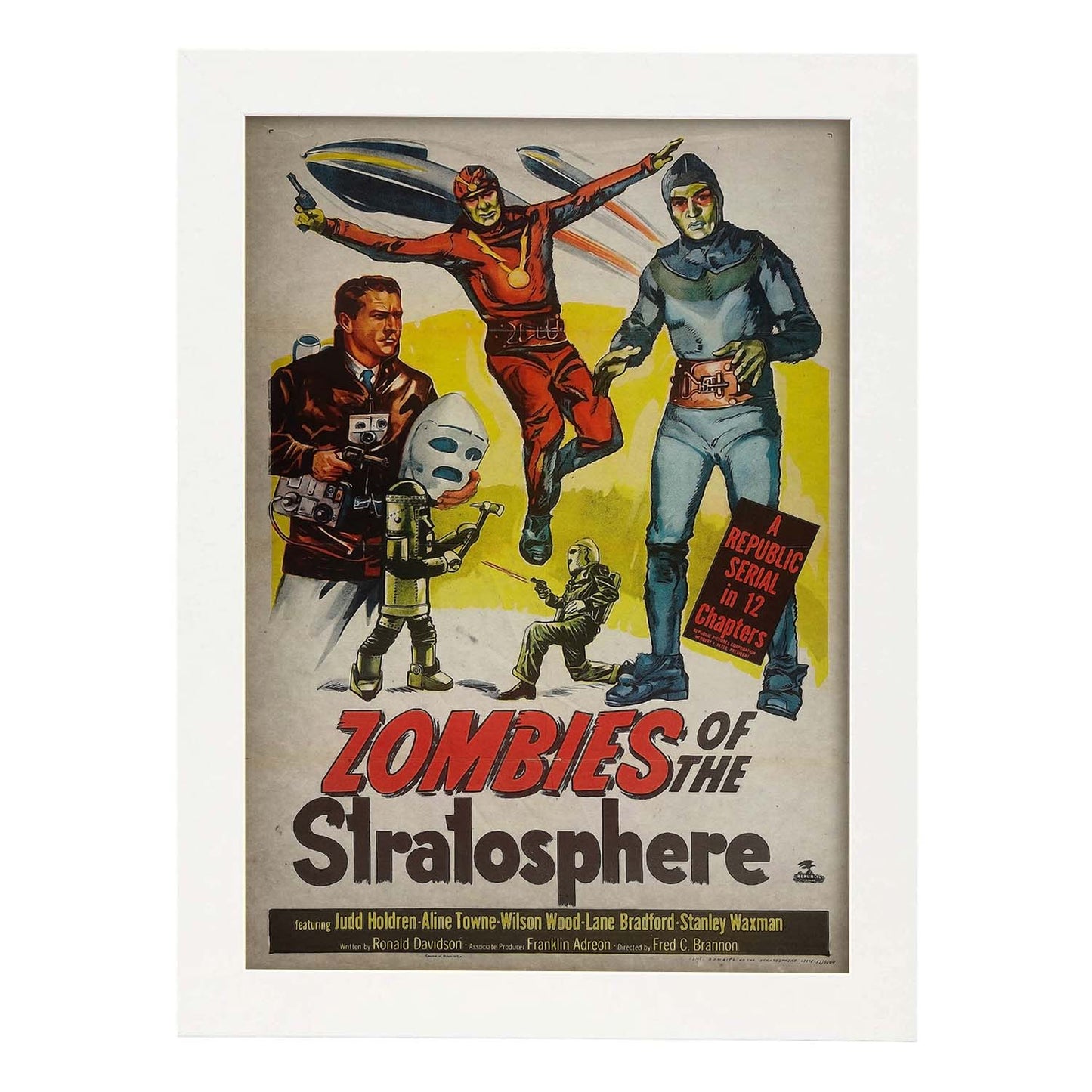 Poster vintage de Zombies. con imágenes vintage y de publicidad antigua.-Artwork-Nacnic-A3-Marco Blanco-Nacnic Estudio SL