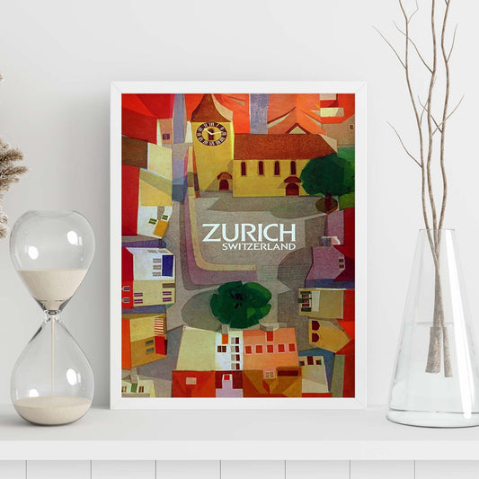 Poster vintage de Zurich. con imágenes vintage y de publicidad antigua.-Artwork-Nacnic-Nacnic Estudio SL