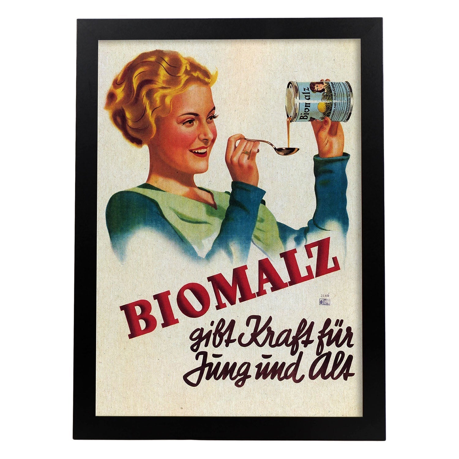Poster vintage. Anuncio vintage Biomalz.-Artwork-Nacnic-A3-Marco Negro-Nacnic Estudio SL