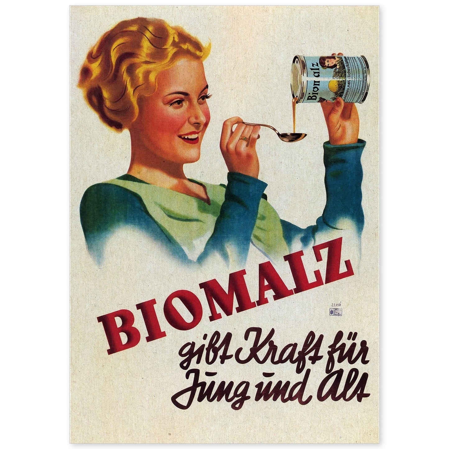 Poster vintage. Anuncio vintage Biomalz.-Artwork-Nacnic-A4-Sin marco-Nacnic Estudio SL