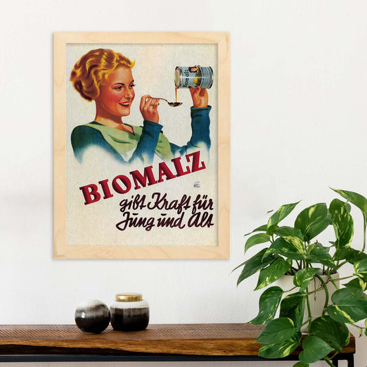 Poster vintage. Anuncio vintage Biomalz.-Artwork-Nacnic-Nacnic Estudio SL