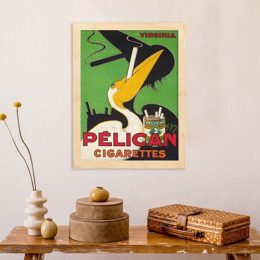 Poster vintage. Anuncio vintage cigarettes Pélican.-Artwork-Nacnic-Nacnic Estudio SL