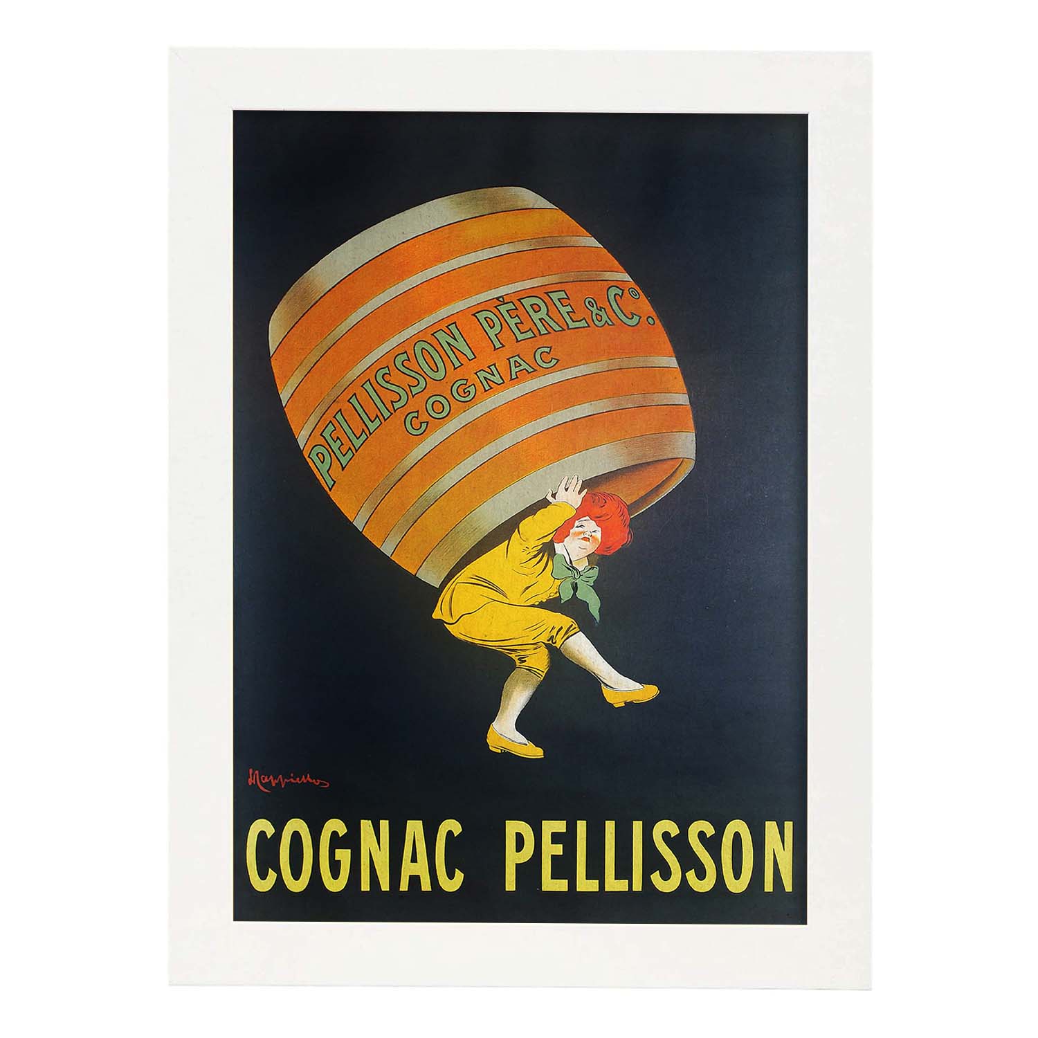 Poster vintage. Anuncio vintage Cognac Pellisson de 1907..-Artwork-Nacnic-A3-Marco Blanco-Nacnic Estudio SL