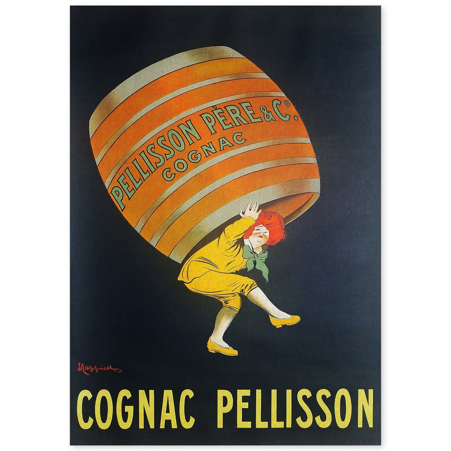 Poster vintage. Anuncio vintage Cognac Pellisson de 1907..-Artwork-Nacnic-A4-Sin marco-Nacnic Estudio SL