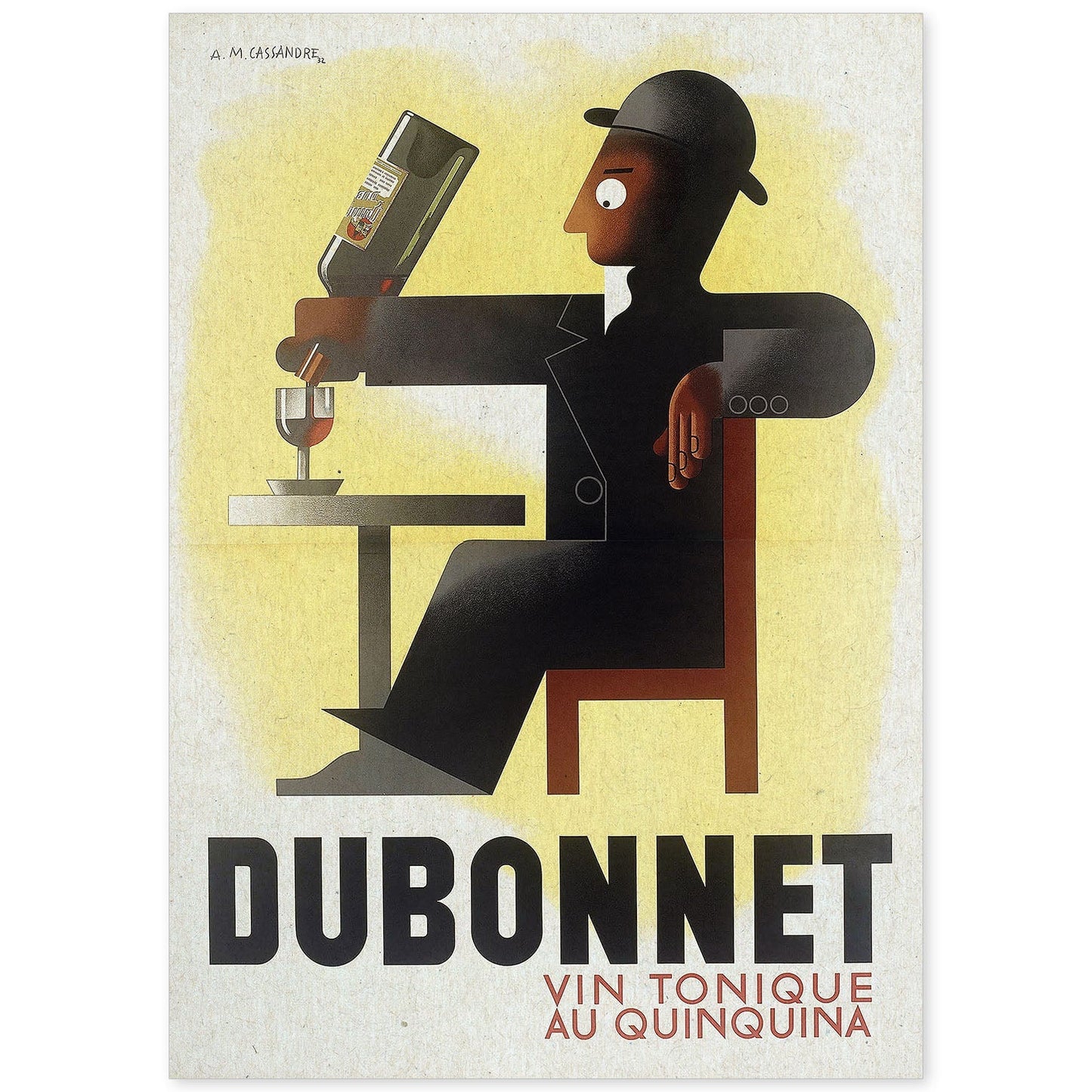 Poster vintage. Anuncio vintage de Dubo Dubon Dubonnet de 1932..-Artwork-Nacnic-A4-Sin marco-Nacnic Estudio SL
