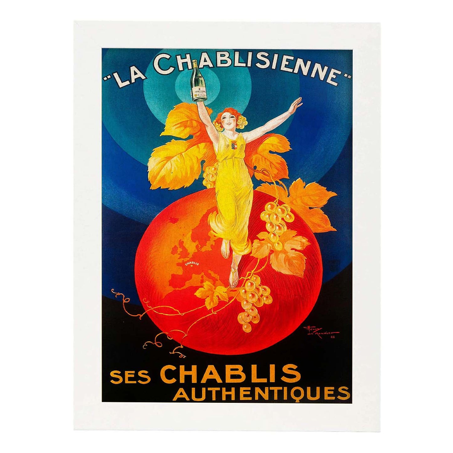 Poster vintage. Anuncio vintage de La Chablisienne.-Artwork-Nacnic-A3-Marco Blanco-Nacnic Estudio SL