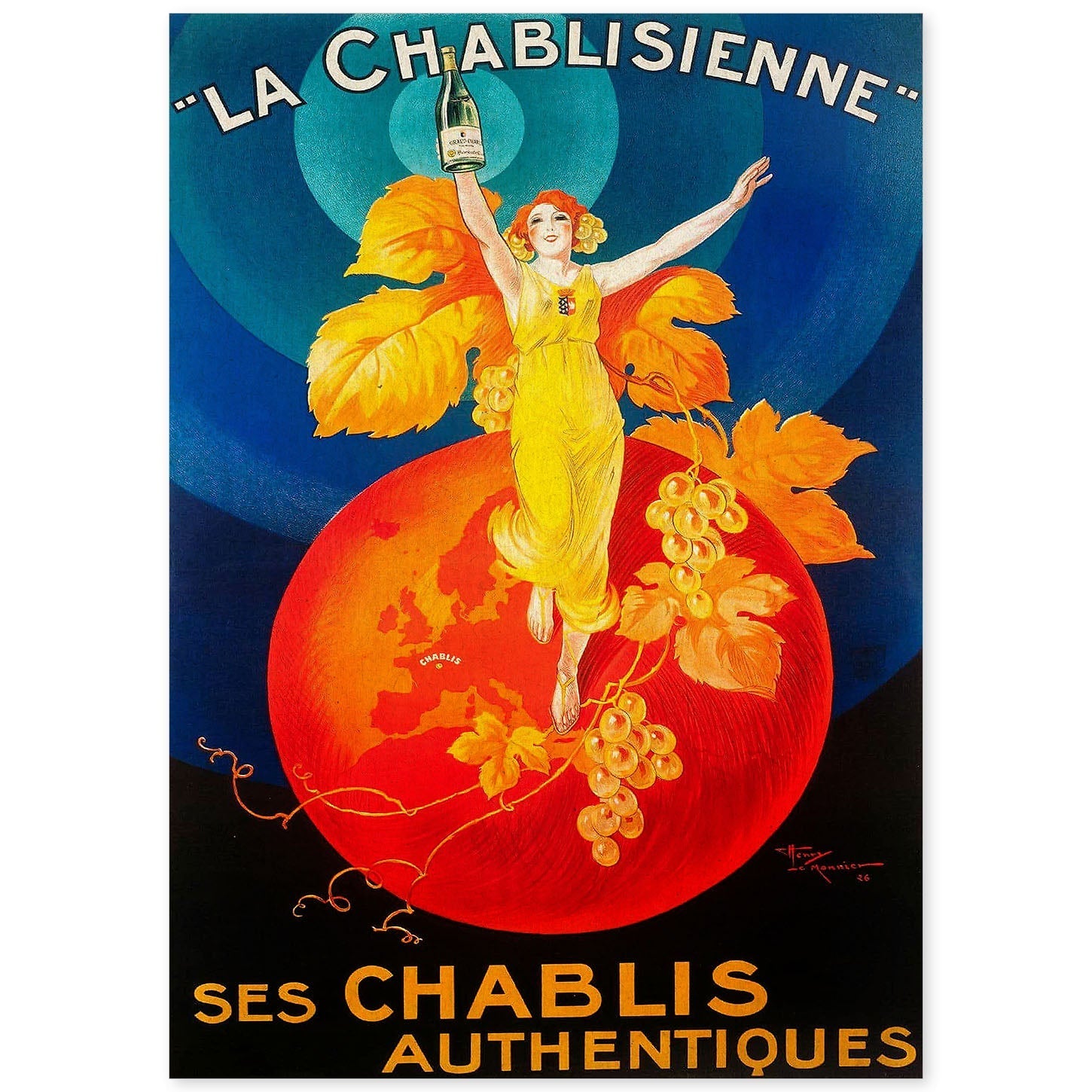Poster vintage. Anuncio vintage de La Chablisienne.-Artwork-Nacnic-A4-Sin marco-Nacnic Estudio SL