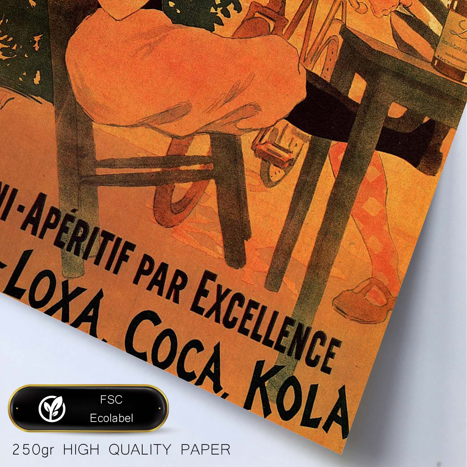 Poster vintage. Anuncio vintage de LOX Toni-Aperitif Par Excellence, Kina-Loxa. Coca Kola de 1895..-Artwork-Nacnic-Nacnic Estudio SL