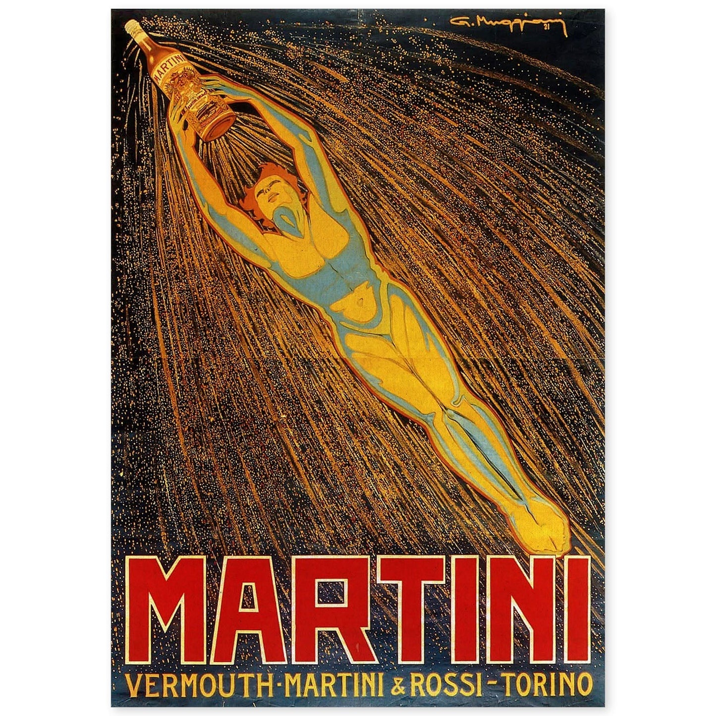 Poster vintage. Anuncio vintage de Martini & Rossi.-Artwork-Nacnic-A4-Sin marco-Nacnic Estudio SL