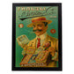 Poster vintage. Anuncio vintage de papeles de tabaco de Viktorson de 1905.-Artwork-Nacnic-A4-Marco Negro-Nacnic Estudio SL