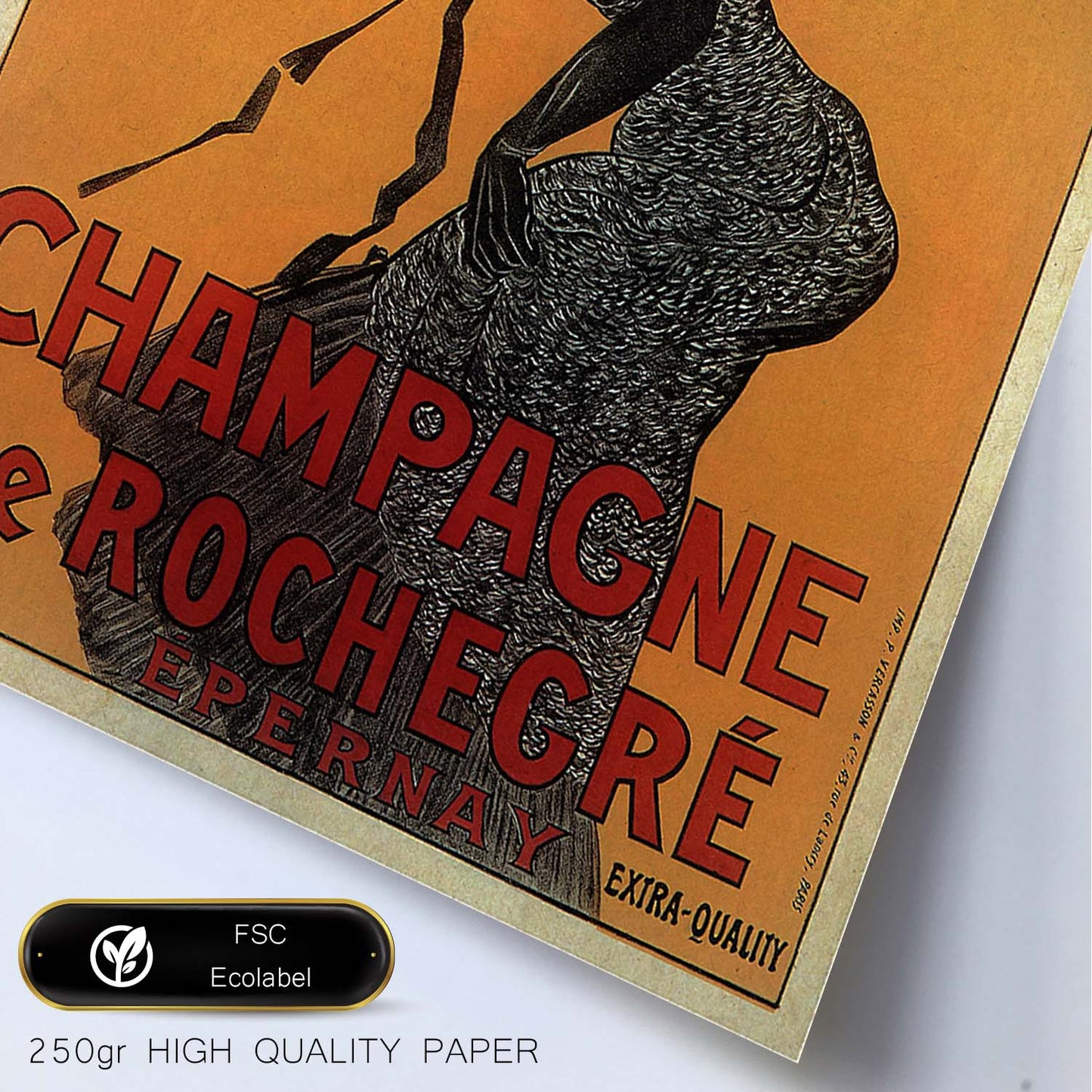 Poster vintage. Anuncio vintage frances de Champagne De Rochegré.-Artwork-Nacnic-Nacnic Estudio SL