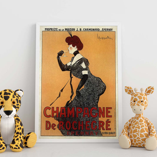 Poster vintage. Anuncio vintage frances de Champagne De Rochegré.-Artwork-Nacnic-Nacnic Estudio SL