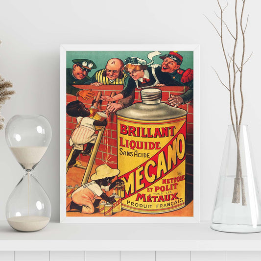 Poster vintage. Anuncio vintage frances de Mécano.-Artwork-Nacnic-Nacnic Estudio SL